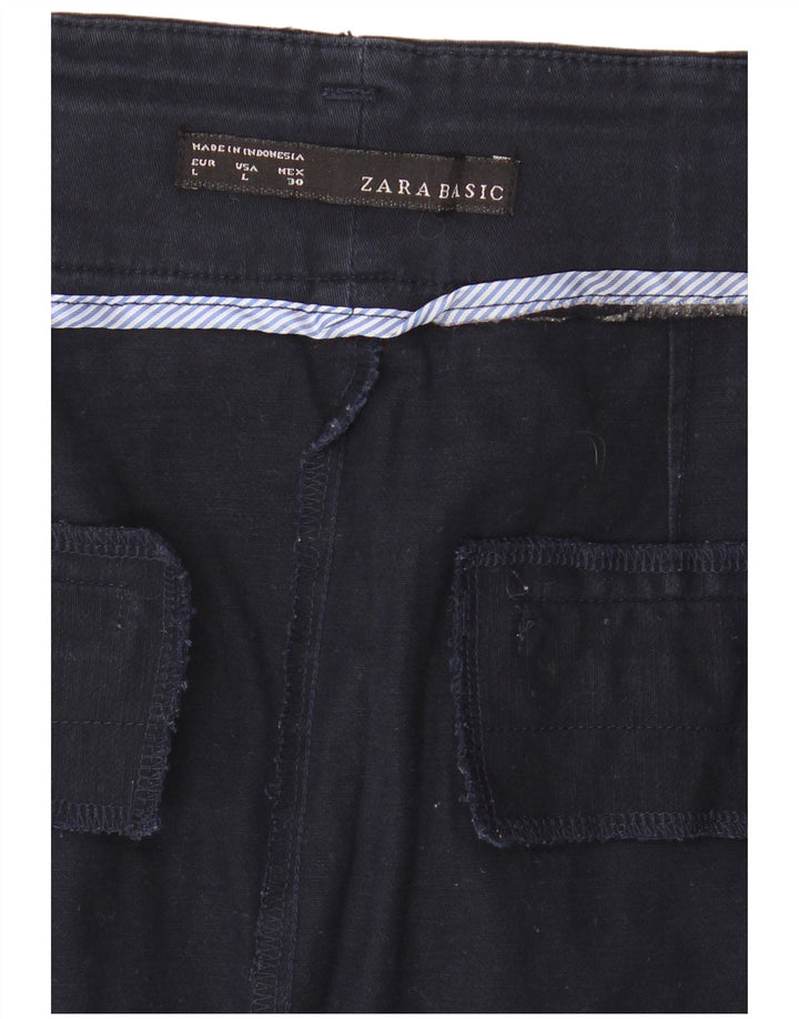 Zara Damen Bleistiftrock Large W30 Marineblau