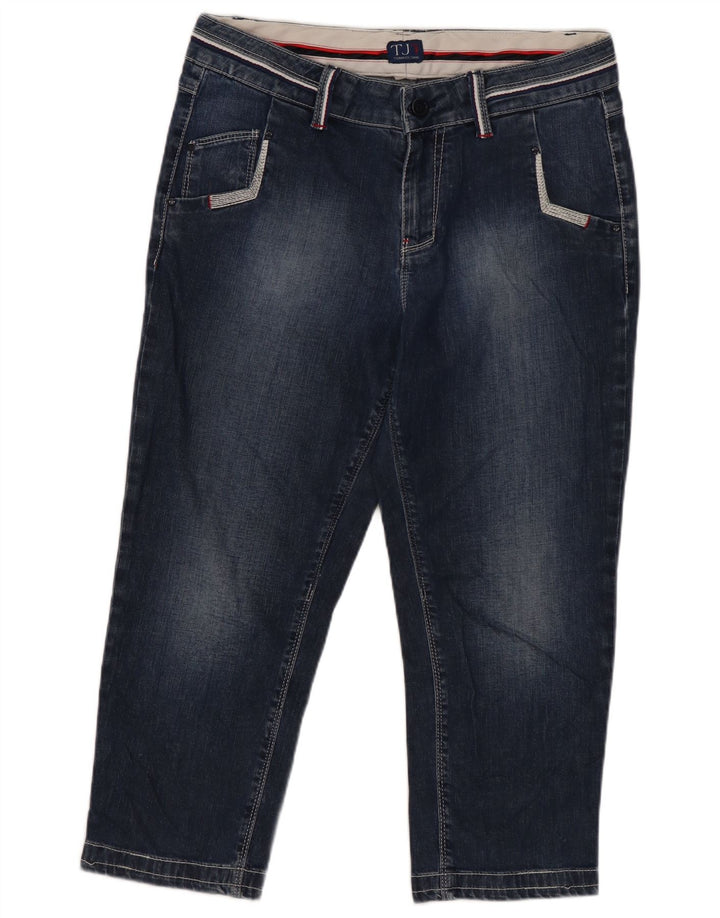 TRUSSARDI Damen Capri-Jeans W30 L21 Marineblaue Baumwolle