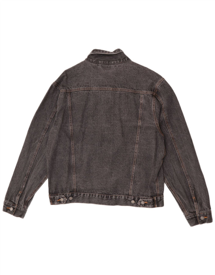 Vintage Herren Jeansjacke UK 42 XL Graue Baumwolle