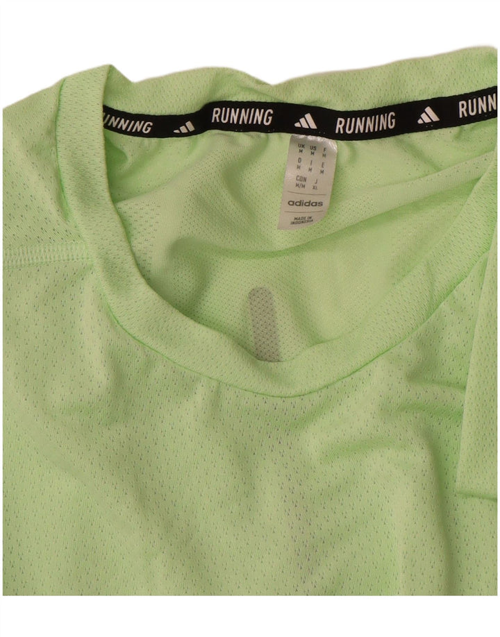 Adidas Herren T-Shirt Top Mittelgrünes Polyester