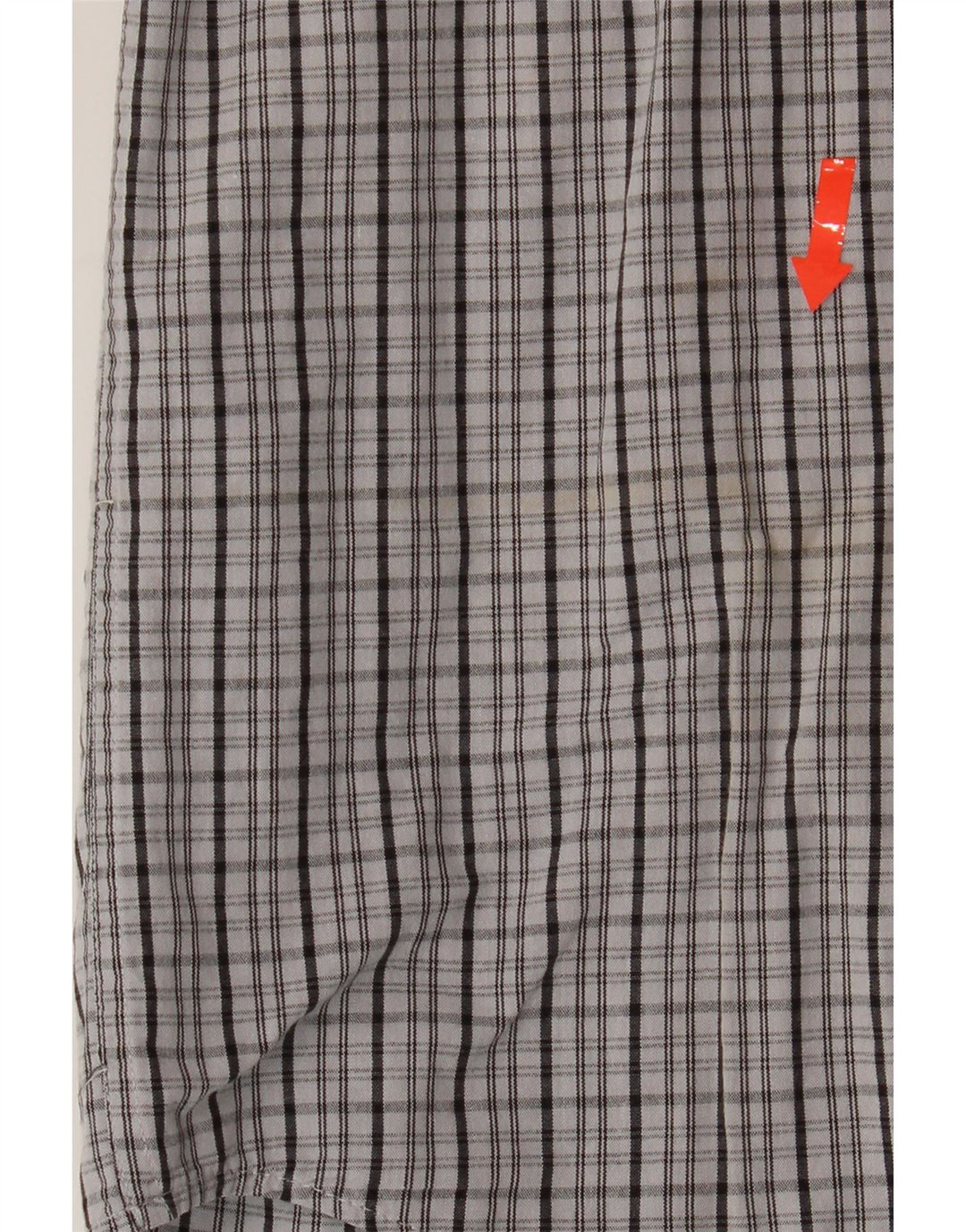 HIM Mens Shirt Size 38/39 Medium Grey Check Cotton Vintage Him and Second-Hand Him from Messina Hembry 