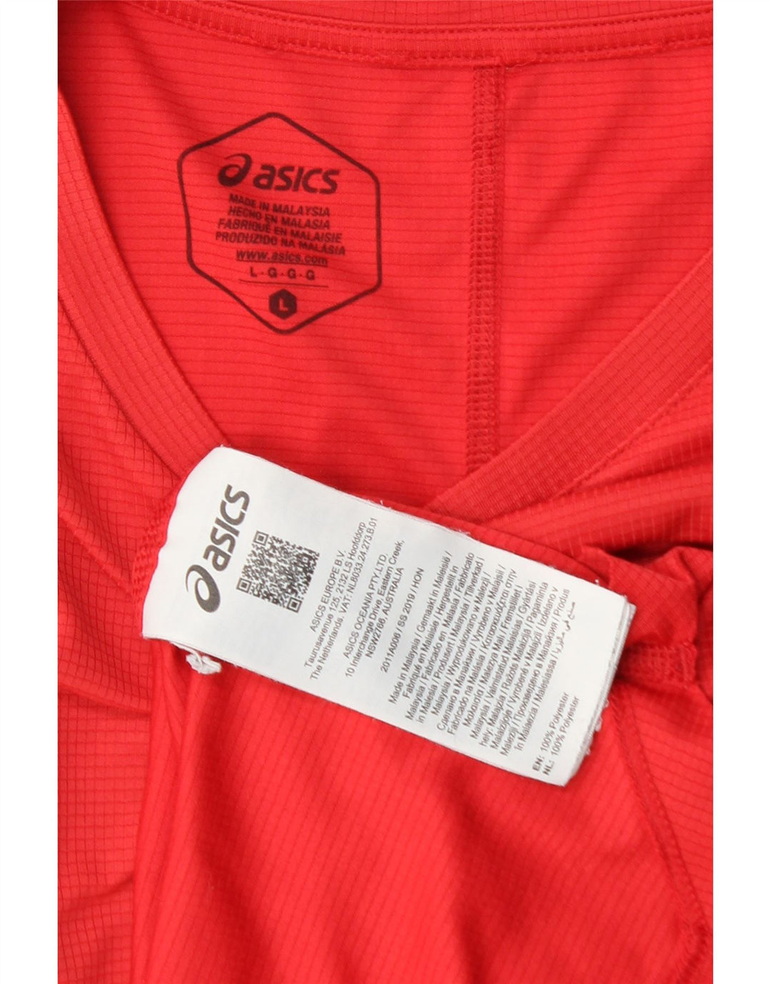 Asics Herren T-Shirt Top Large Rot Polyester
