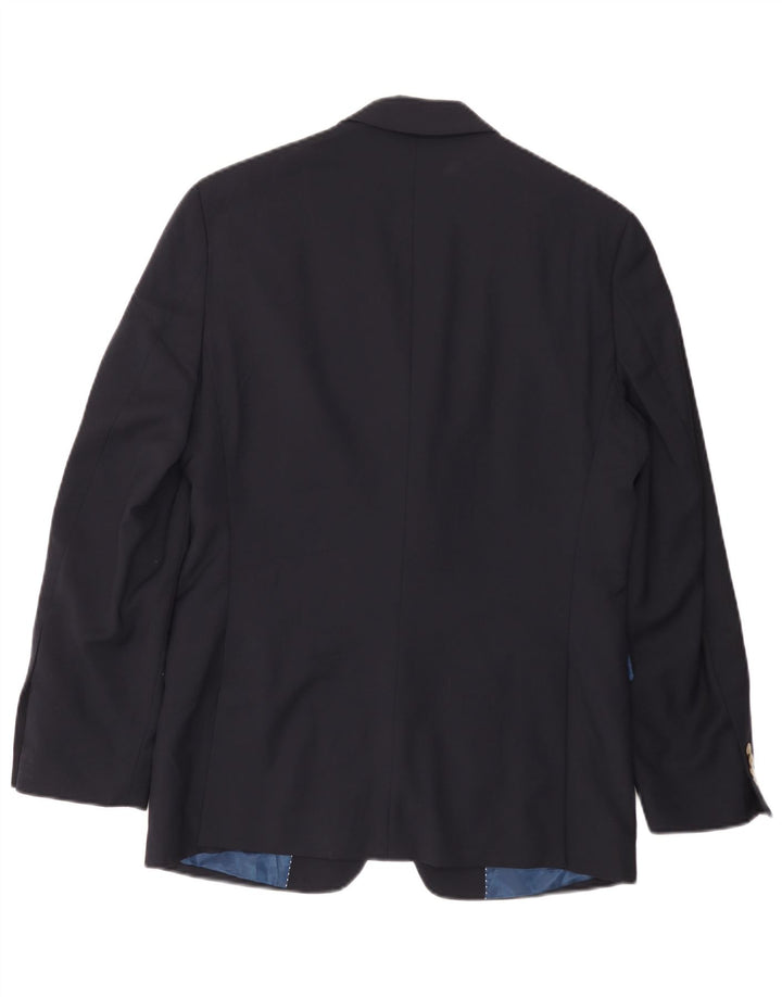 TOMMY HILFIGER Herren 2-Knopf-Blazerjacke UK 36 Kleine marineblaue Wolle