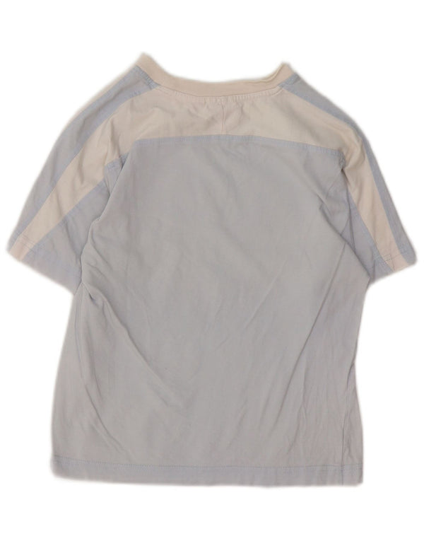 Puma Grafik-T-Shirt für Mädchen, 7–8 Jahre, blaues Farbblockdesign