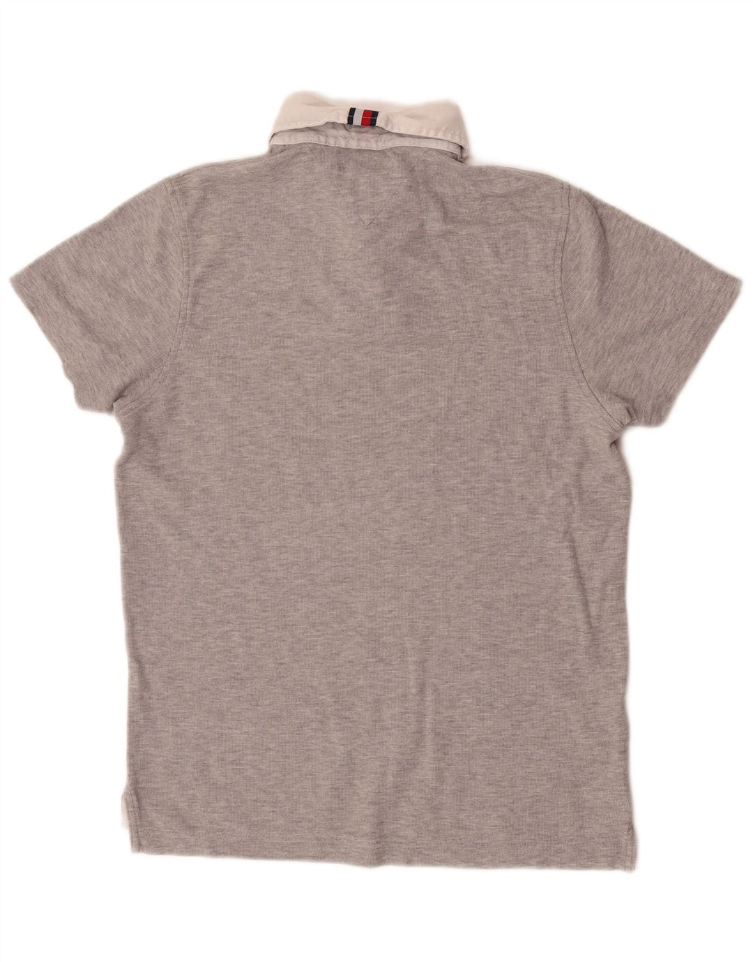 Tommy Hilfiger Herren-Poloshirt mit schmaler Passform, klein, grau gestreift