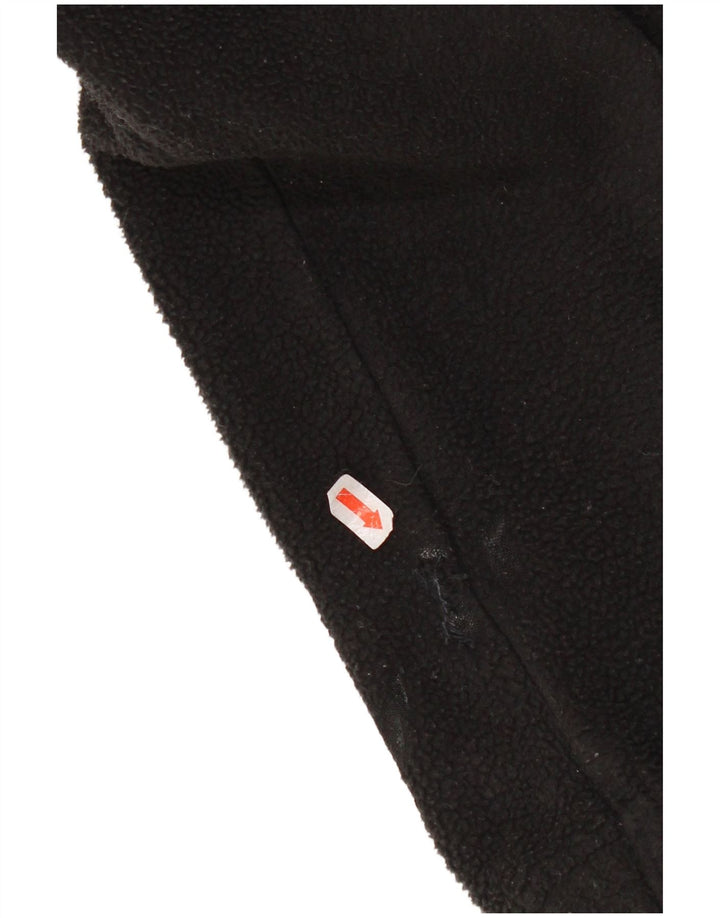 Adidas Damen-Fleecepullover mit Reißverschluss, übergroß, UK 12, mittelschwarz, Polyester