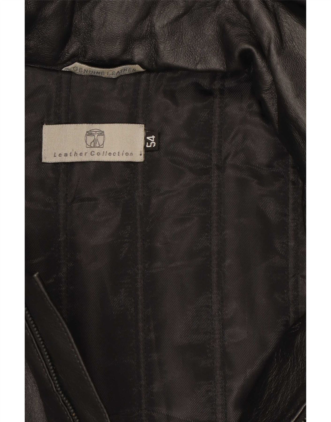 Vintage Herren Lederjacke mit Kapuze IT 54 2XL Schwarz