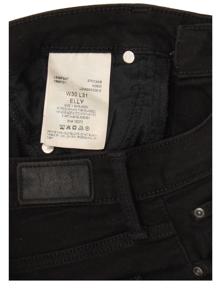 LEE Damen Elly Slim Jeans W30 L28 Schwarze Baumwolle