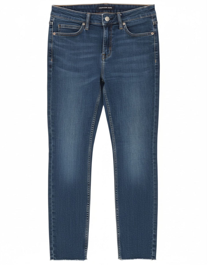 CALVIN KLEIN Womens Slim Jeans W30 L28 Blue Cotton
