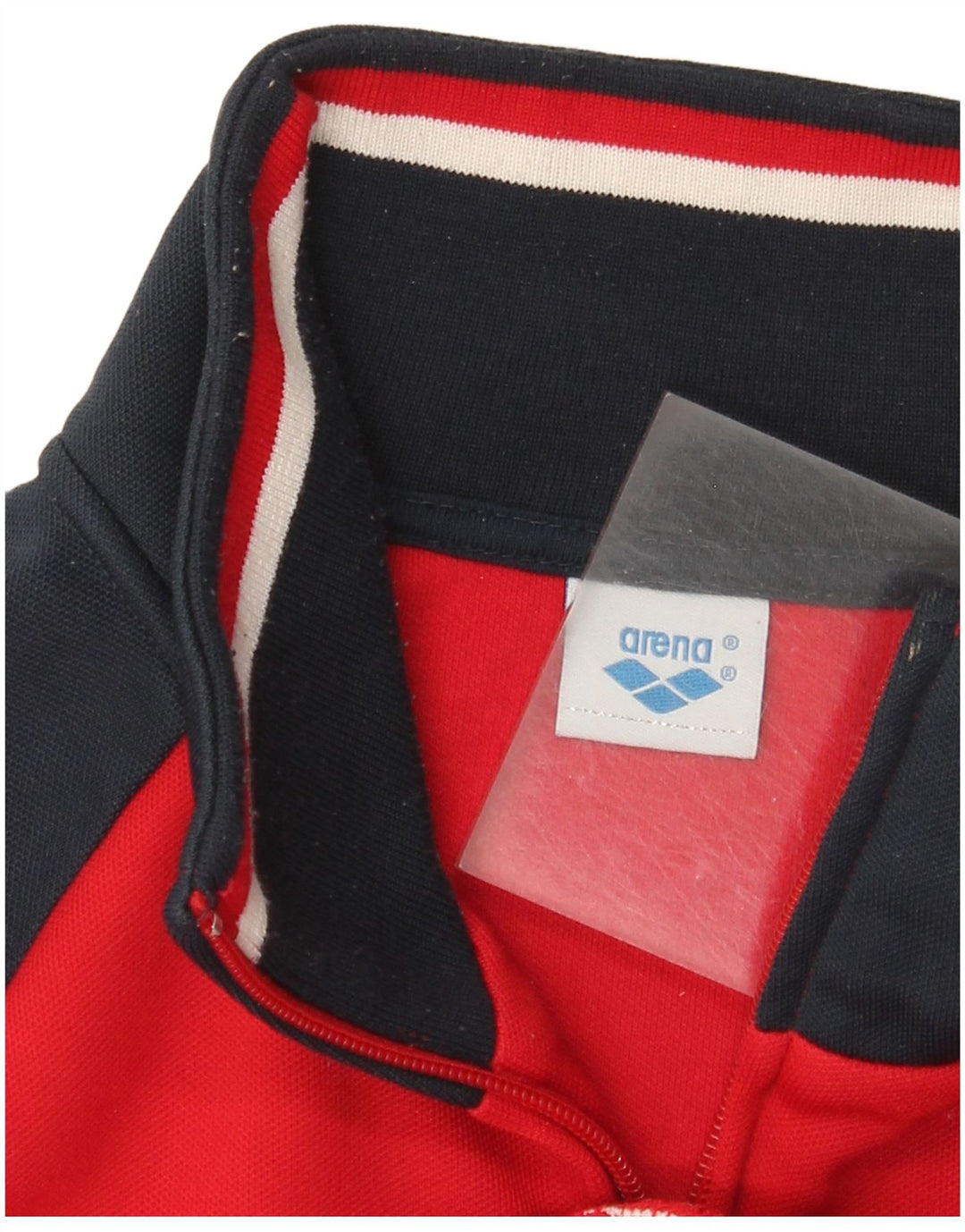 Arena Herren-Trainingsanzugoberteil mit Grafik, Mittelrotes Farbblock-Polyester