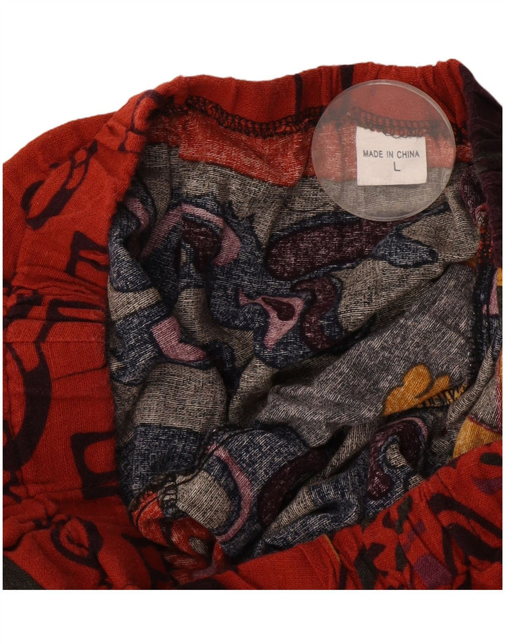 Vintage Damen Haremshose Groß W32 L19 Mehrfarbiges Patchwork