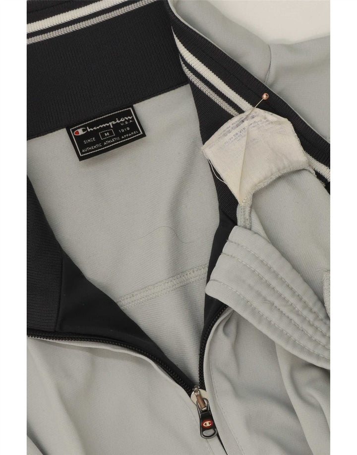 Champion Herren-Trainingsanzugoberjacke aus mittelgrauem Polyester