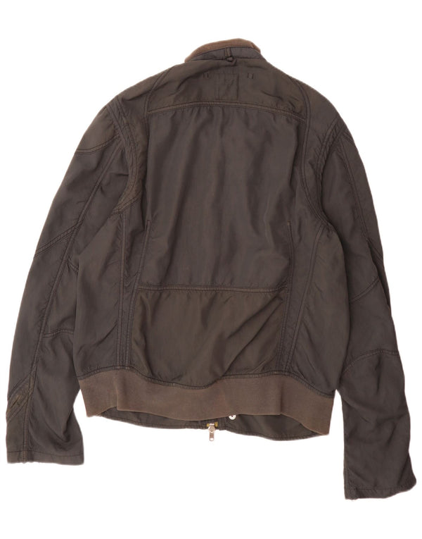Diesel Herren Militär Bomberjacke UK 44 2XL Schwarzes Nylon