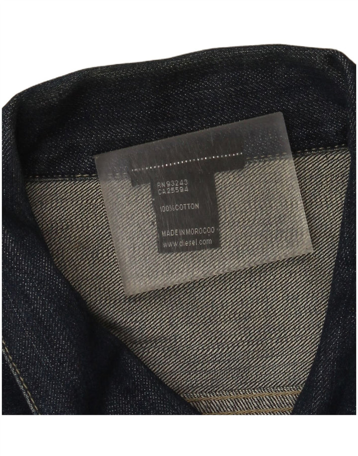 Diesel Herren Jeansjacke UK 44 2XL Marineblaue Baumwolle