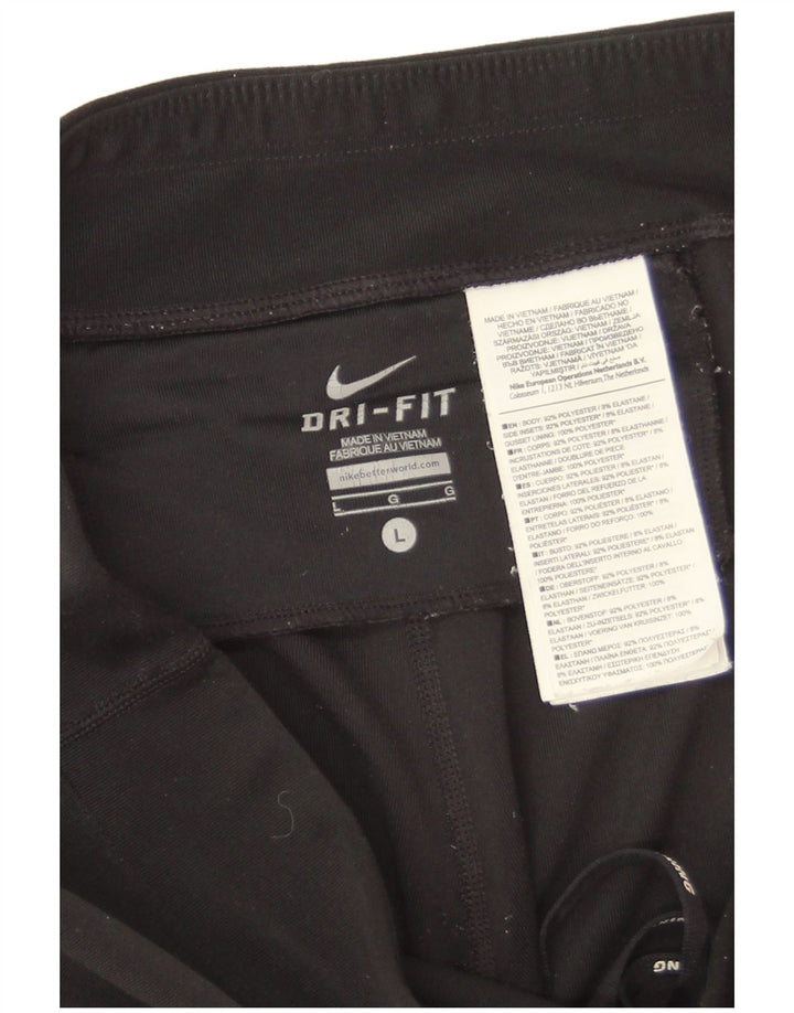 Nike Damen Dri Fit Leggings UK 16 Large Schwarz Polyester