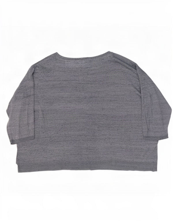 Marks & Spencer Damen-Blusenoberteil mit 3/4-Ärmeln, UK 20/22, 2XL, Blau meliert