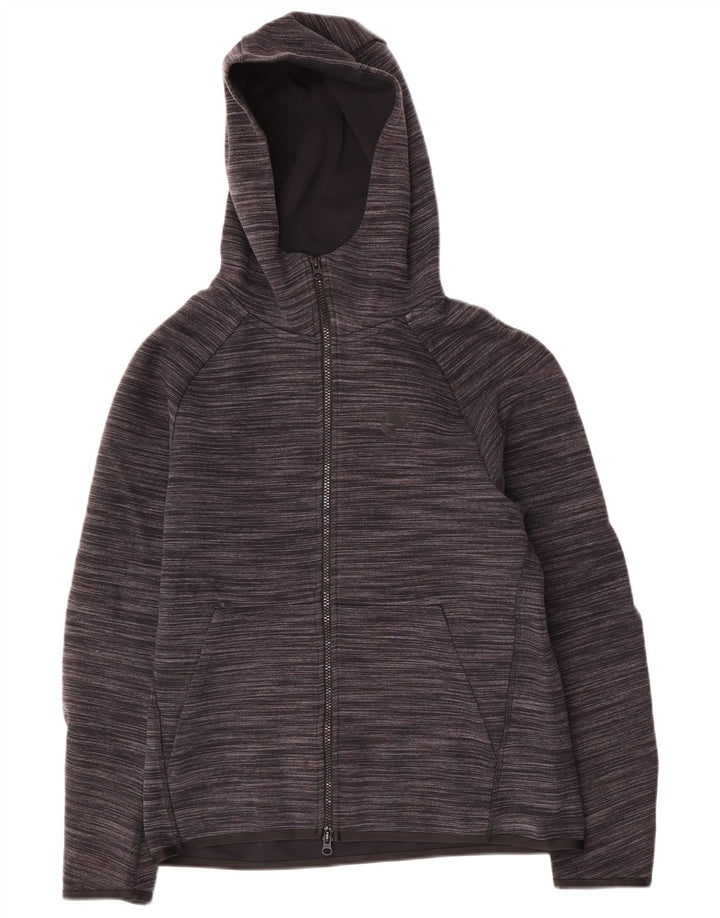 Nike Herren-Kapuzenpullover mit Reißverschluss, klein, grau gefleckte Baumwolle