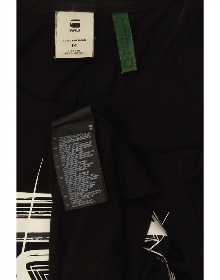 G-Star Herren Grafik-T-Shirt-Oberteil aus mittelschwarzer Baumwolle