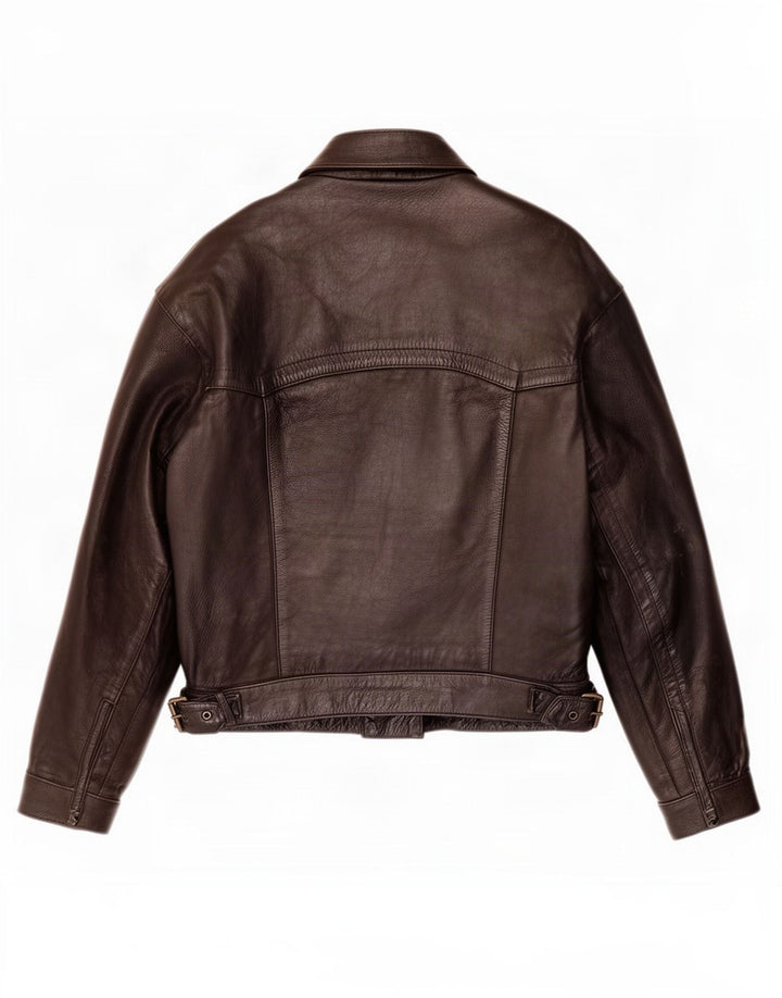 Vintage Herren Lederjacke UK 40 Large Schwarz