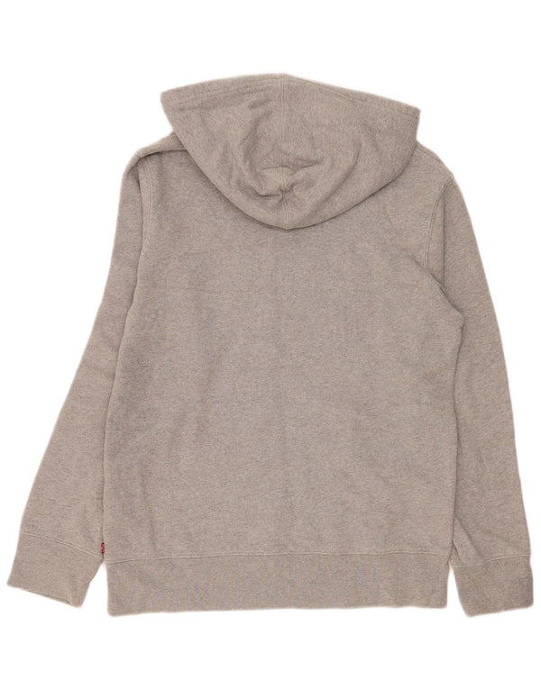 Levi's Herren-Kapuzenpullover mit Grafik, mittelgrau gesprenkelte Baumwolle