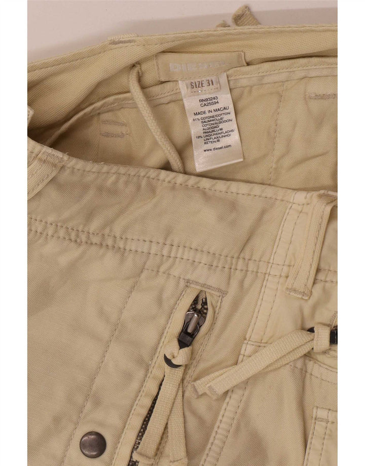 Diesel Damen Cargo Caprihose W31 L21 Beige Baumwolle