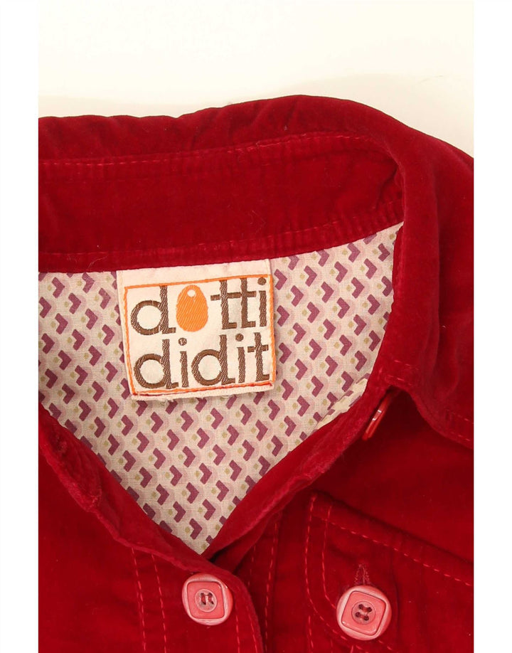 Dotti Didit Damen Samthemd UK 8 Small Rot
