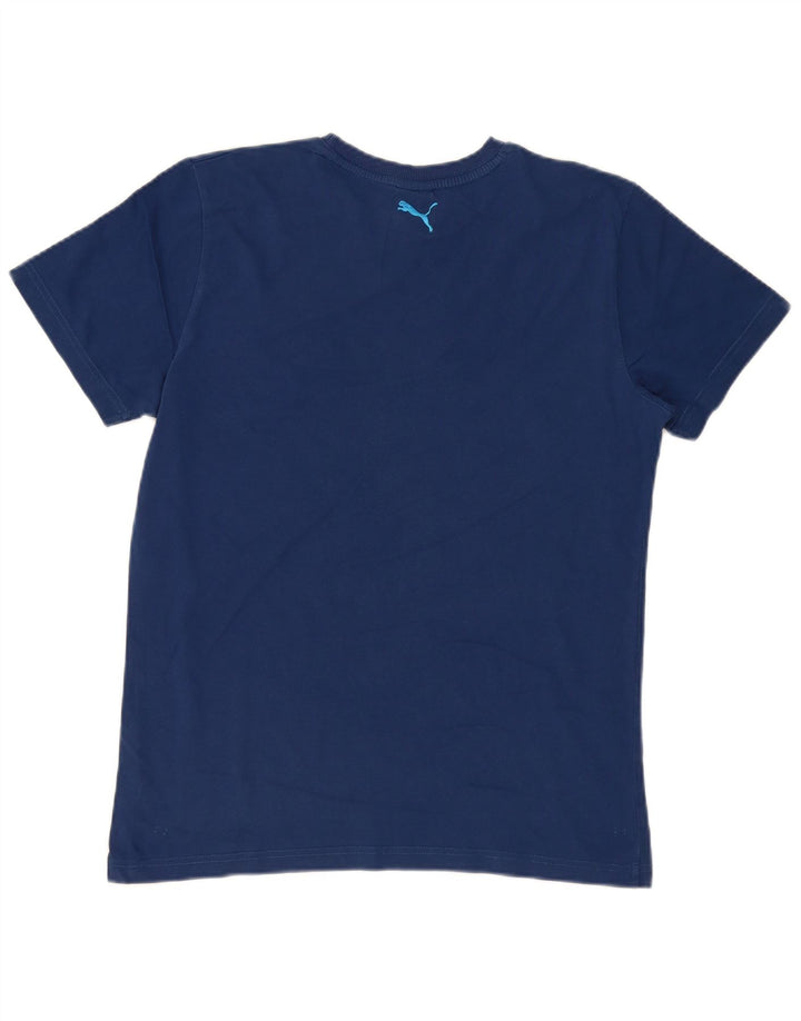 Puma Herren-T-Shirt mit Grafik, mittelgroß, marineblau, Baumwolle