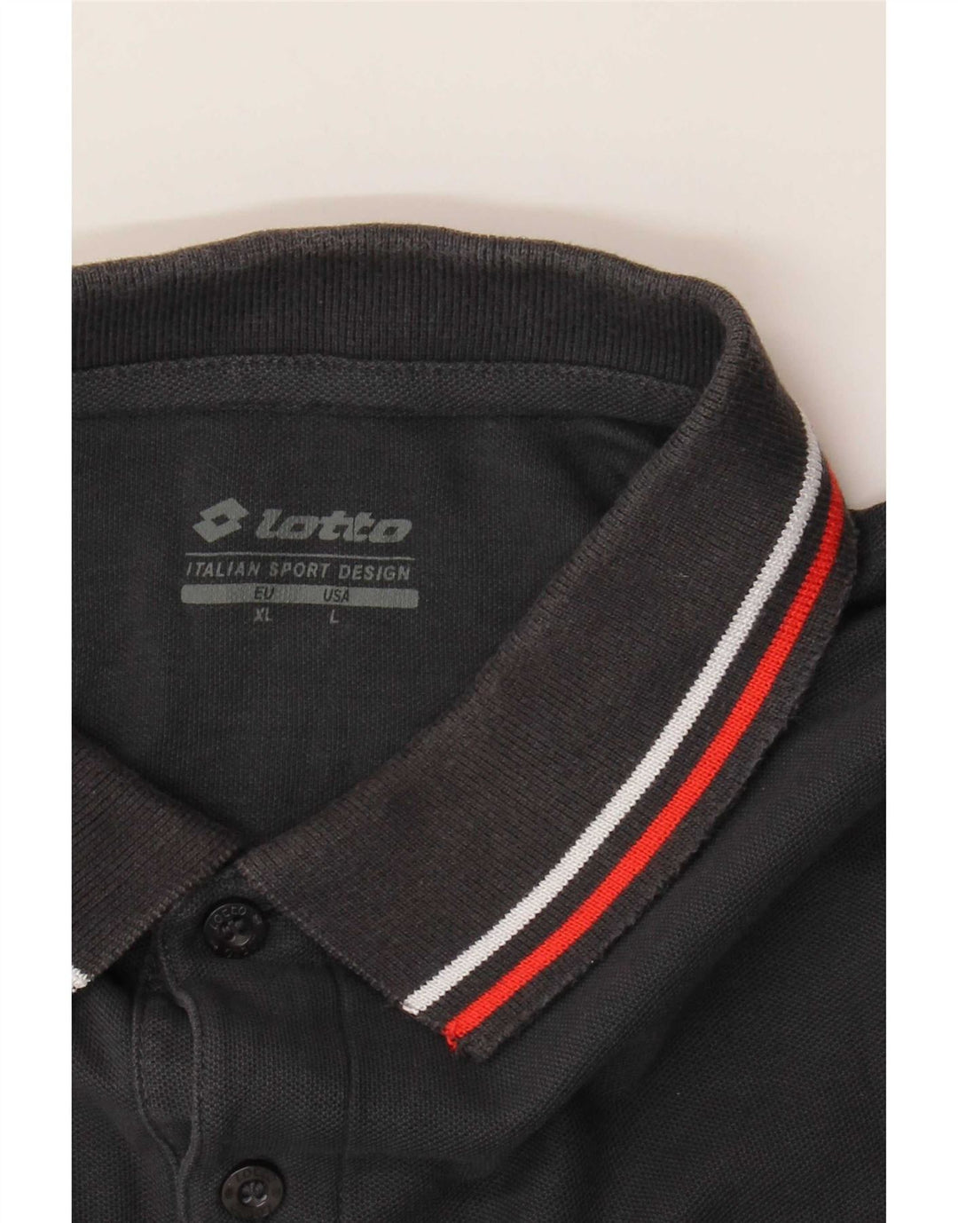 Lotto Herren Poloshirt XL Schwarz gestreift