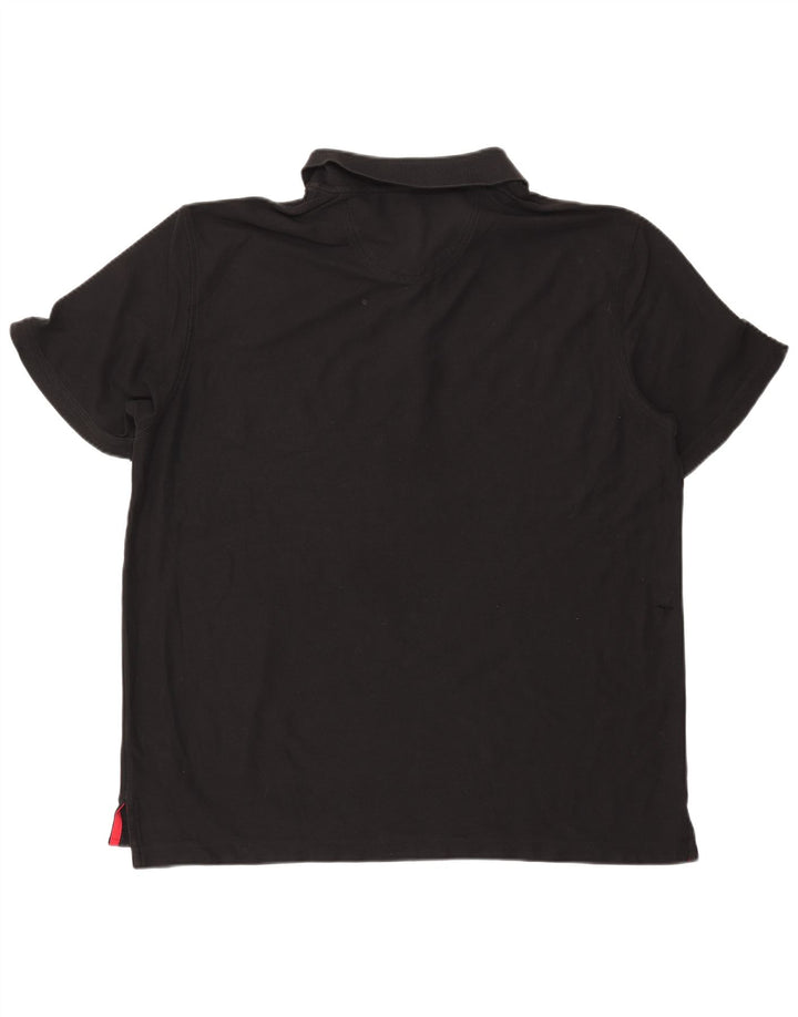 IZOD Herren Poloshirt 2XL Schwarz Baumwolle