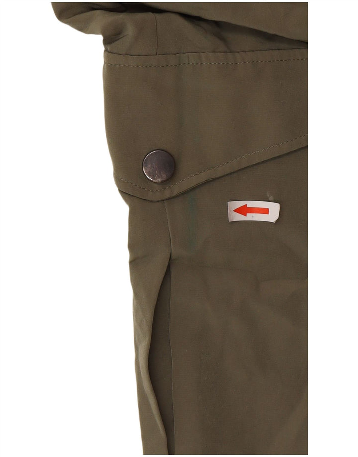Zara Damen Jogger-Cargohose, Größe S, W28, L27, Khaki, Polyester