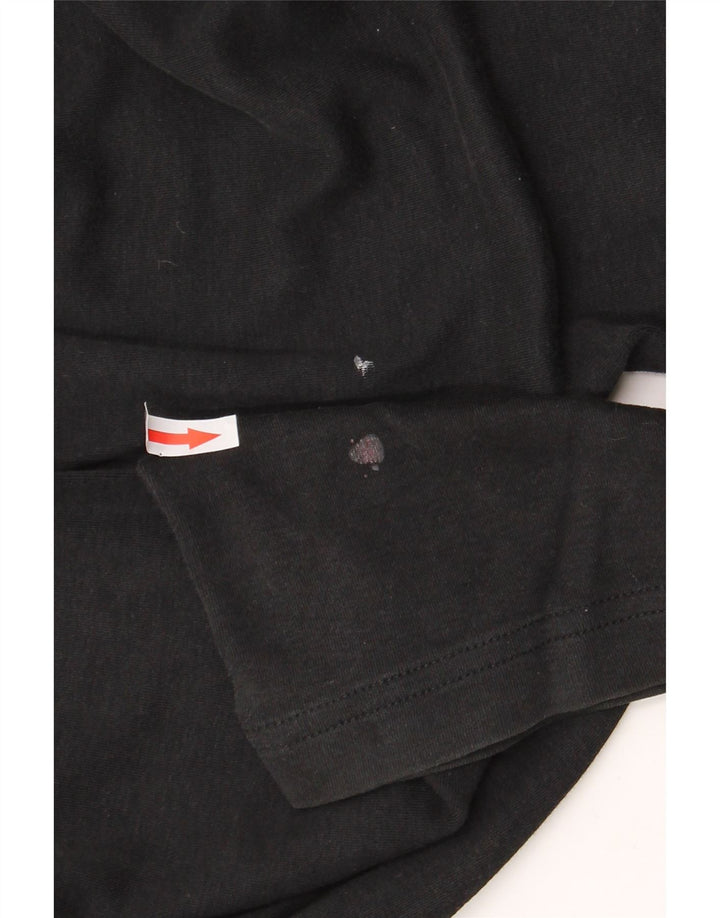 HUGO BOSS Herren Top Langarm XL Schwarz Baumwolle