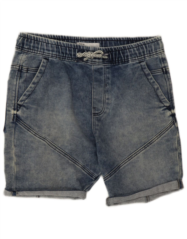 Zara Herren-Jeansshorts, Größe L, W32, blaue Baumwolle