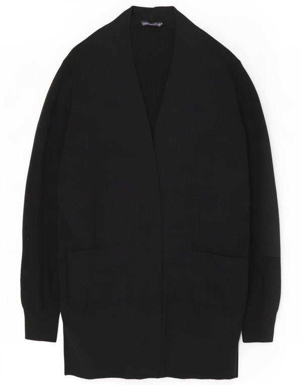 Marks & Spencer Damen Longline Open Cardigan Pullover UK 18 XL Schwarz