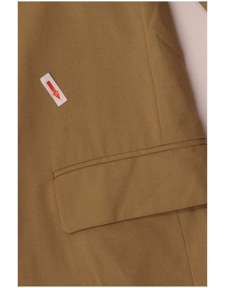Topshop Damen Zweireiher-Blazerjacke UK 12 Medium Beige Polyester