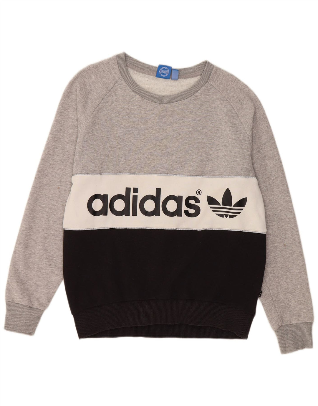 ADIDAS Damen Grafik-Sweatshirt-Pullover UK 10 Small Mehrfarbig