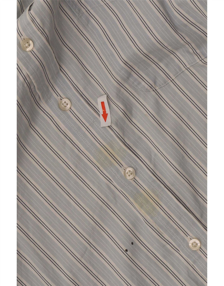 Tommy Hilfiger Herrenhemd XL blau gestreift aus Baumwolle