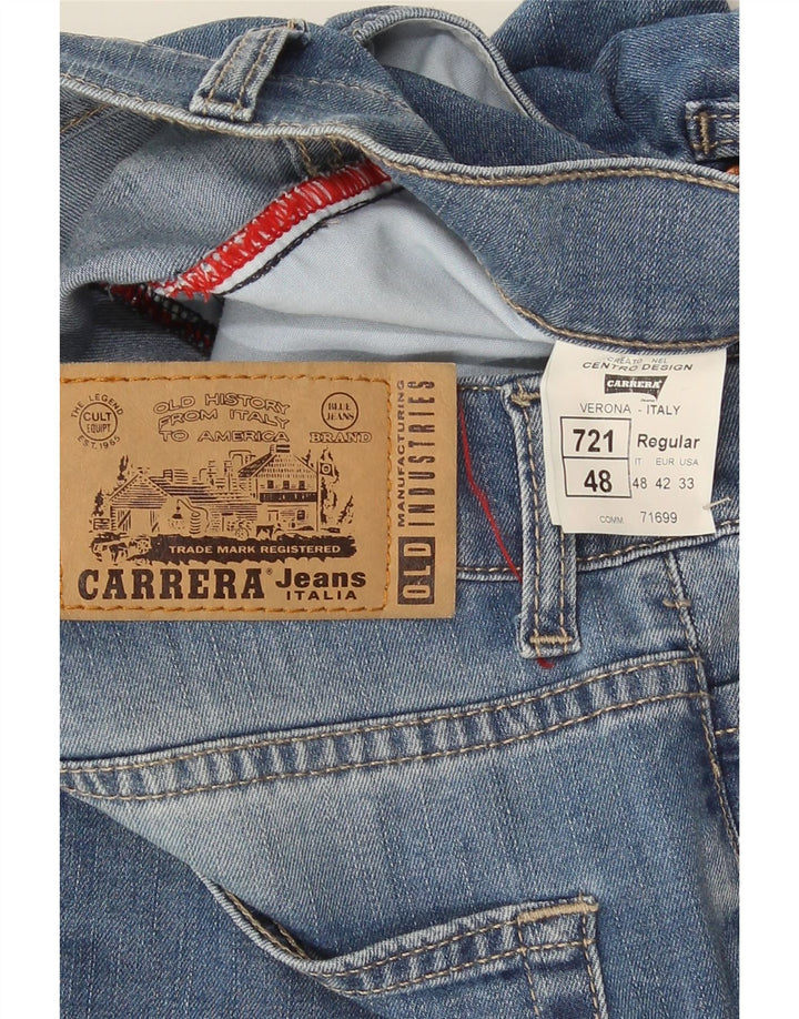 Carrera Herren 721 Denim Shorts W33 Mittelblaue Baumwolle