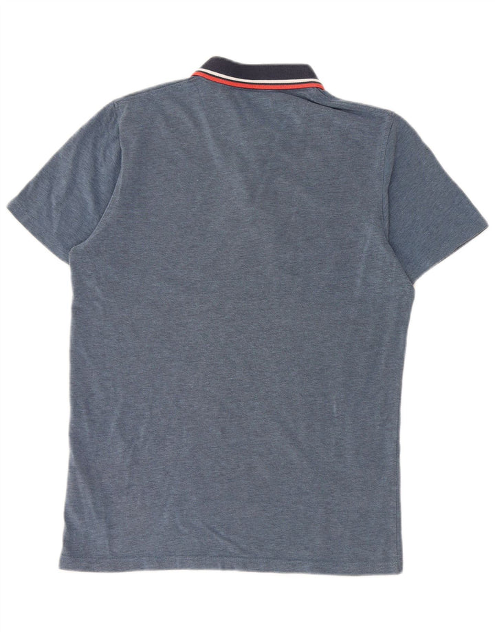 Jack & Jones Herren-Poloshirt aus mittelblauer Colourblock-Baumwolle