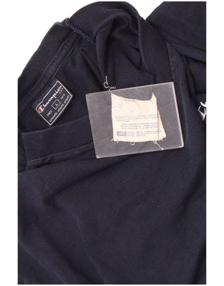 Champion Herren T-Shirt Top Large Marineblau Baumwolle