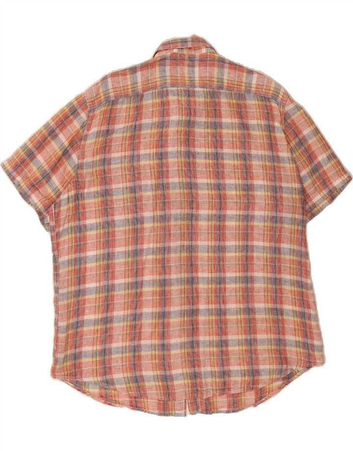 LEVI'S Mens Standard Fit Short Sleeve Shirt Large Red Check Vintage Levi's and Second-Hand Levi's from Messina Hembry 