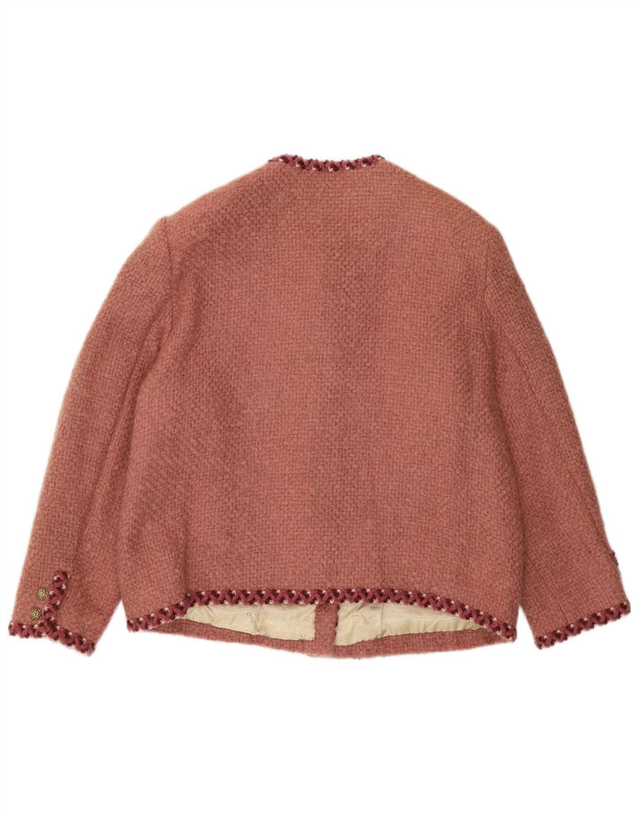 Vintage Damen 5-Knopf-Blazerjacke UK 14 Mittelrot