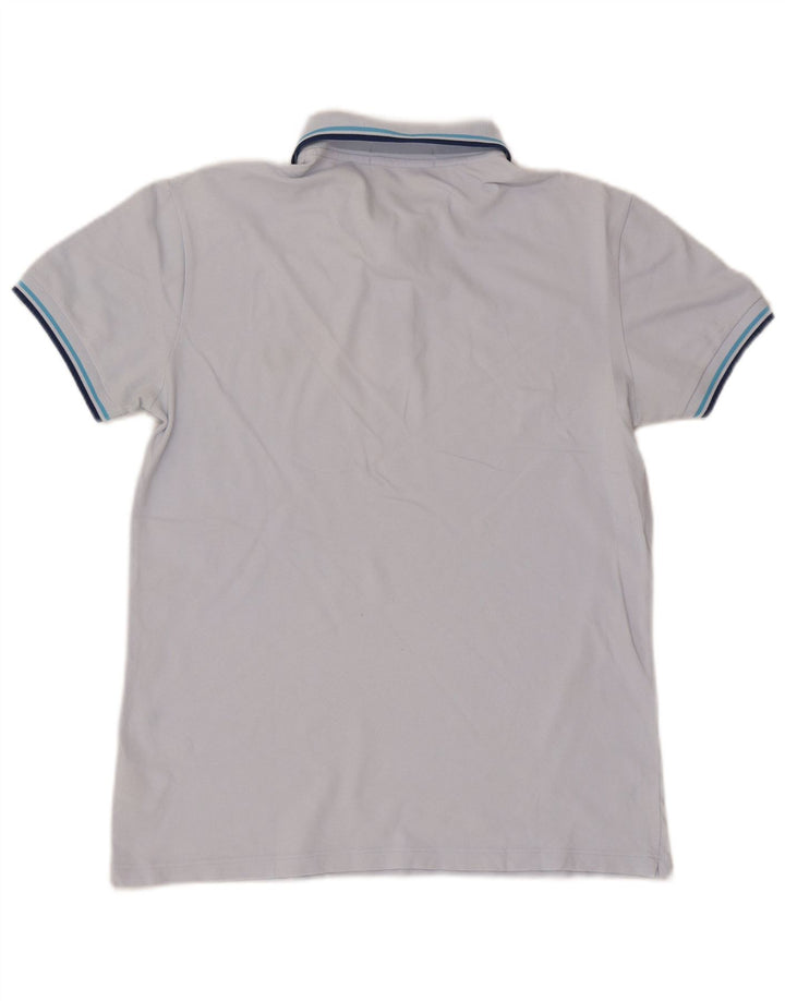Fred Perry Herren-Poloshirt aus mittelblauer, gestreifter Baumwolle