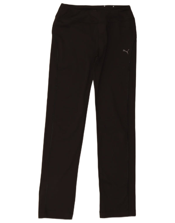 Puma Damen-Trainingshose UK 12 Mittelschwarzes Polyester