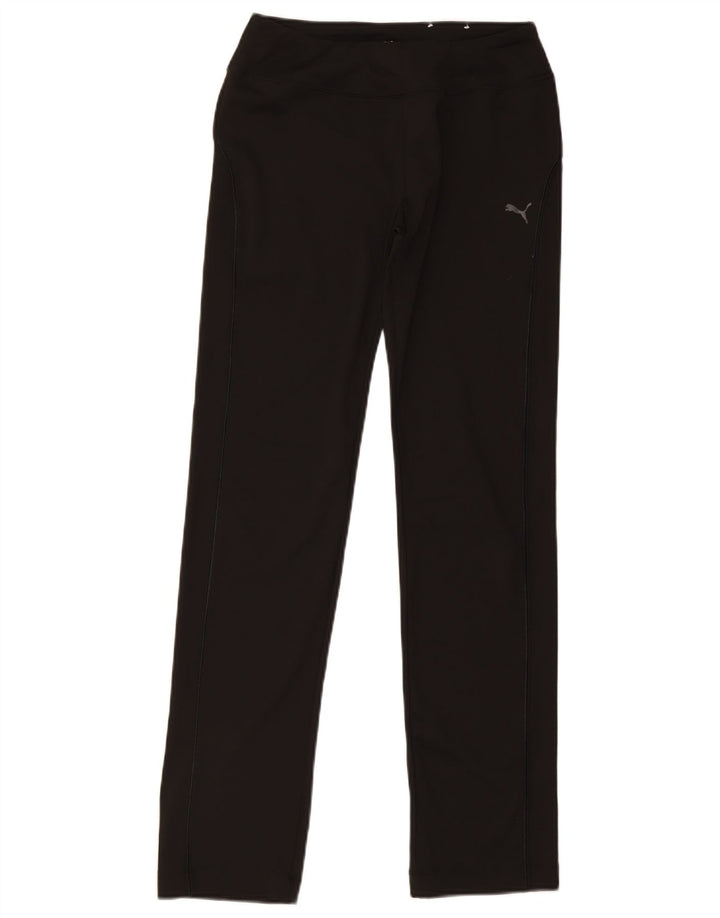 Puma Damen-Trainingshose UK 12 Mittelschwarzes Polyester