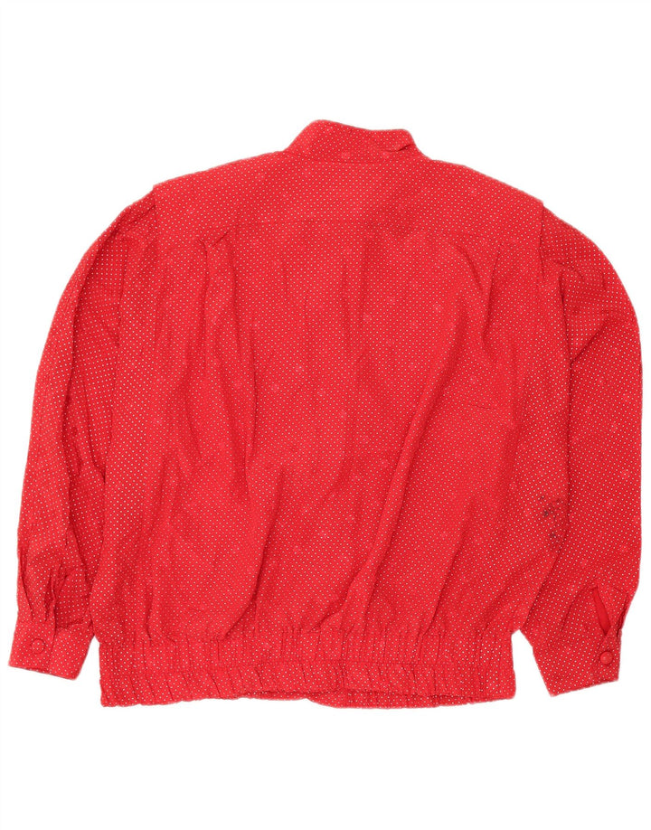 YESSICA übergroße Damen-Hemdbluse, EU 40, mittelrot gepunktetes Polyester