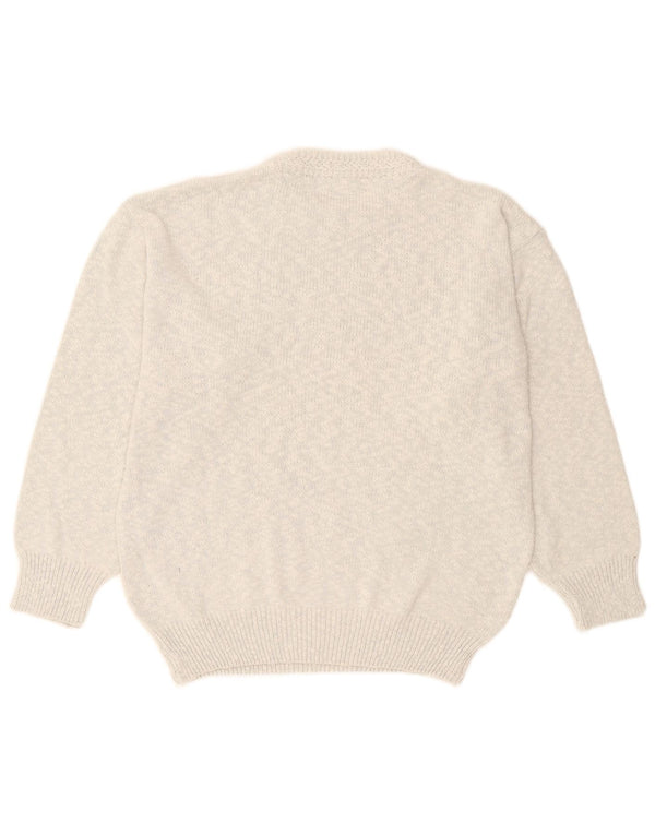 Vintage Damen Pullover mit Rundhalsausschnitt UK 18 XL Grau