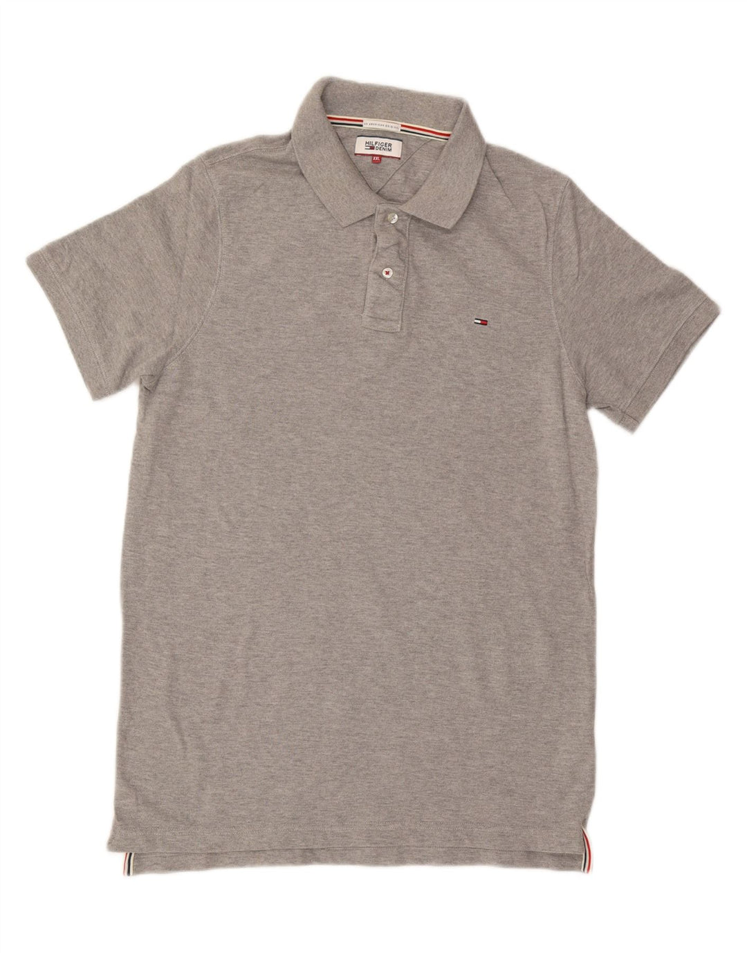 TOMMY HILFIGER Herren Poloshirt 2XL Grau Baumwolle
