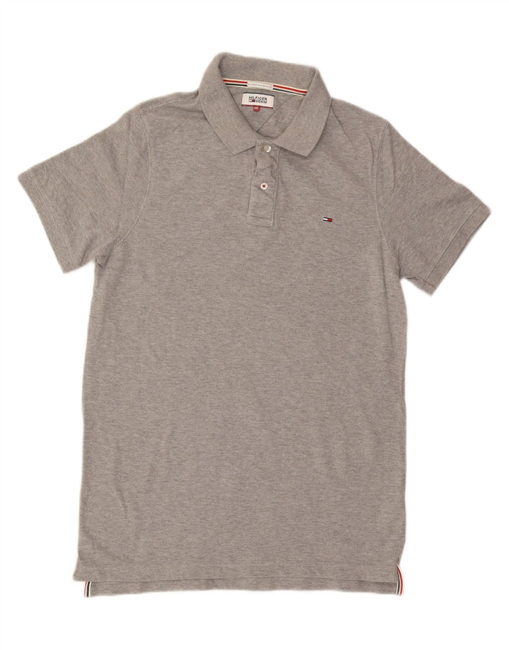 TOMMY HILFIGER Herren Poloshirt 2XL Grau Baumwolle