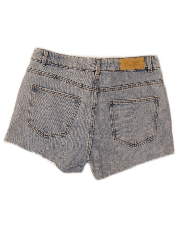 Zara Mädchen-Jeansshorts, 11–12 Jahre, W27, blaue Baumwolle