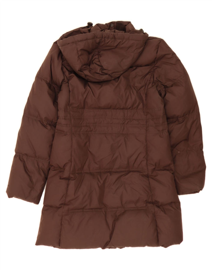 GAS Womens Hooded Padded Coat UK 14 Large Brown Vintage Gas and Second-Hand Gas from Messina Hembry 